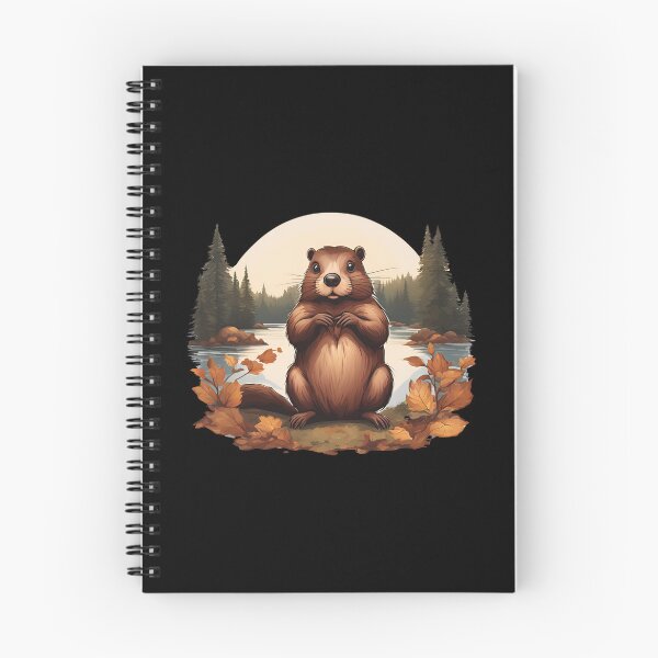 Item preview, Cartoon beaver forest and lake designed and sold by Aquillashop.