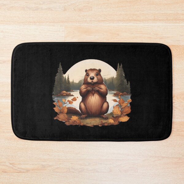 Item preview, Cartoon beaver forest and lake designed and sold by Aquillashop.