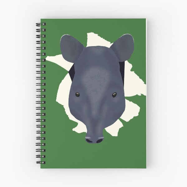 Item preview, Malayan Tapir's Head Poking Out of Ripped Paper designed and sold by ThatIsSomething.