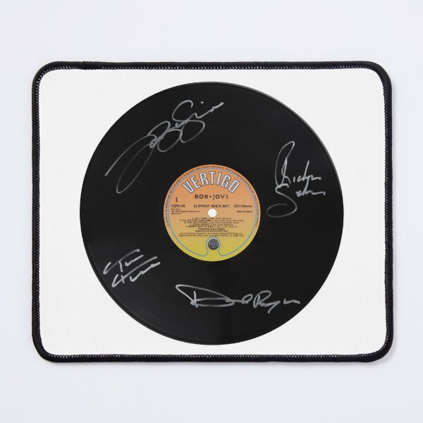 Item preview, Bon Jovi Slippery When Wet Autographed Vinyl Record Artwork designed and sold by RCCLTDUK.