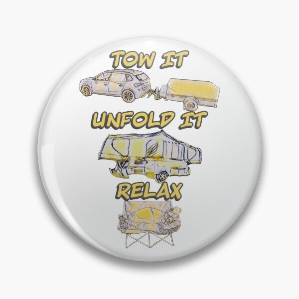 Item preview, Tow it, Unfold it, Relax - Grey and Yellow Folding Caravan designed and sold by BeccaAelishe.