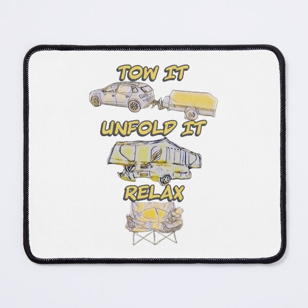 Item preview, Tow it, Unfold it, Relax - Grey and Yellow Folding Caravan designed and sold by BeccaAelishe.