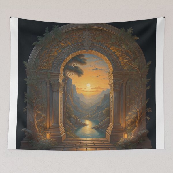 Item preview, Enchanted Sunset Gateway Mystical Landscape designed and sold by EnchantedVista.