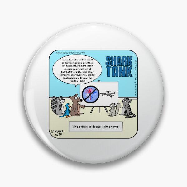 Item preview, Shark Tank 4th of July Cartoon designed and sold by CartoonistSheri.