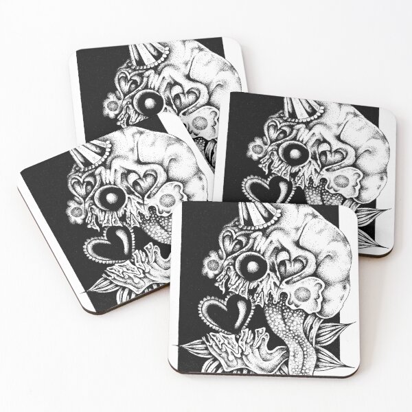 Item preview, Clown Skull, gothic illustration designed and sold by desposerenity.