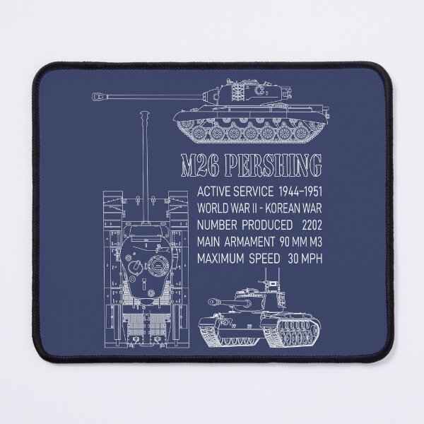Item preview, M26 Pershing American WW2 Tank Blueprint Infographic Diagram designed and sold by MilitaryMart.