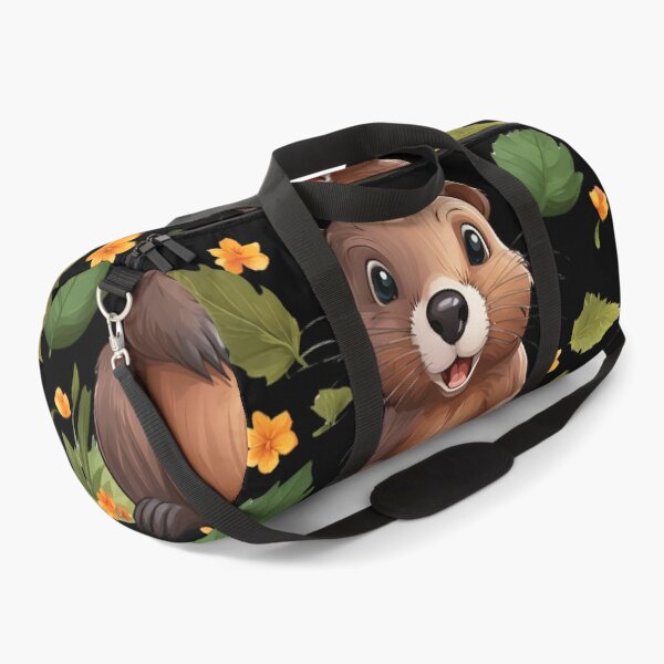 Item preview, A cheerful little Beaver with a floral motif designed and sold by Aquillashop.