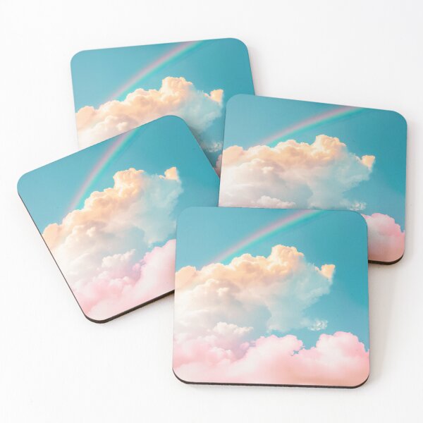 Item preview, Fluffy Pink and Orange Rainbow Sky designed and sold by ffatts.