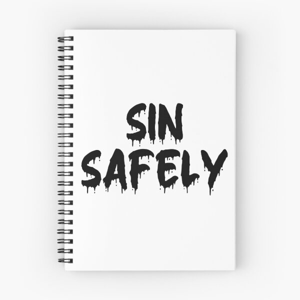 Item preview, BLACK ON WHITE SIN SAFELY BLOOD DRIP designed and sold by RomeArtCo.