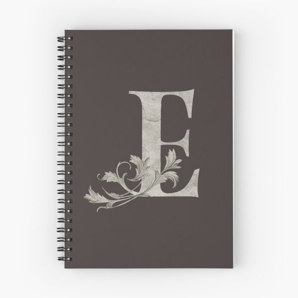 Item preview, Luxury Floral Monogram E: Elegant Grey and Silver Typography designed and sold by Fil4.