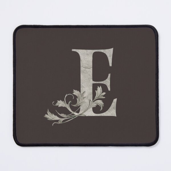 Item preview, Luxury Floral Monogram E: Elegant Grey and Silver Typography designed and sold by Fil4.