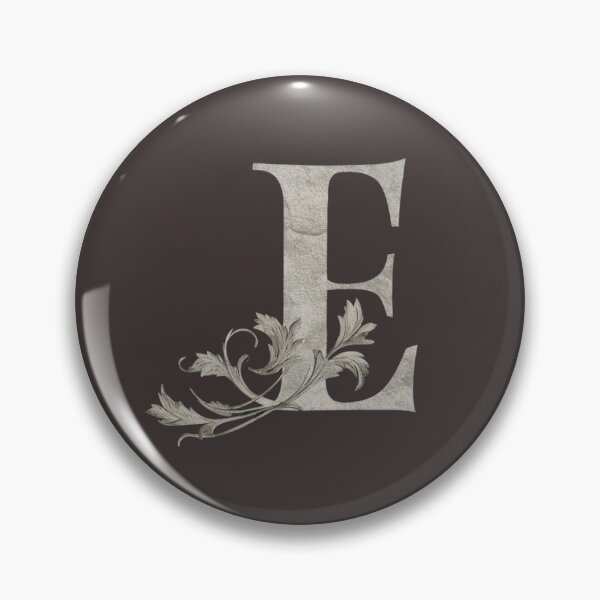 Item preview, Luxury Floral Monogram E: Elegant Grey and Silver Typography designed and sold by Fil4.