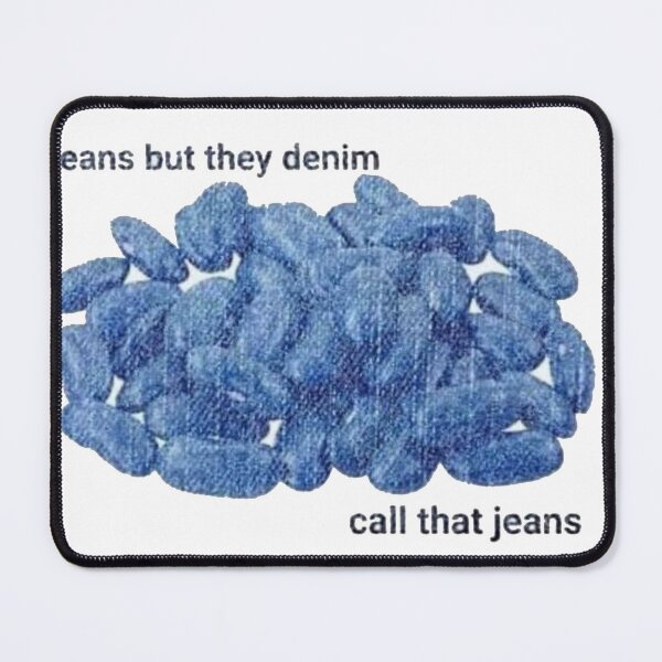 Item preview, denim beans designed and sold by Lovely Memetics.