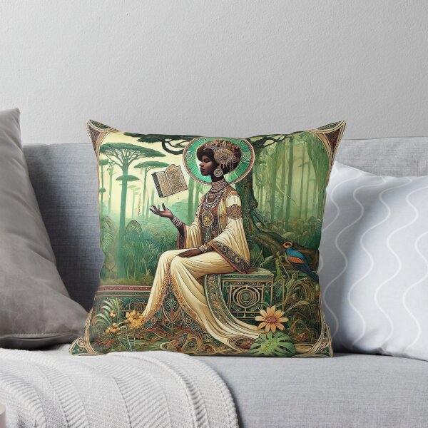 Item preview, High Priestess Art Nouveau Tarot Card African American designed and sold by CryptidChron24.