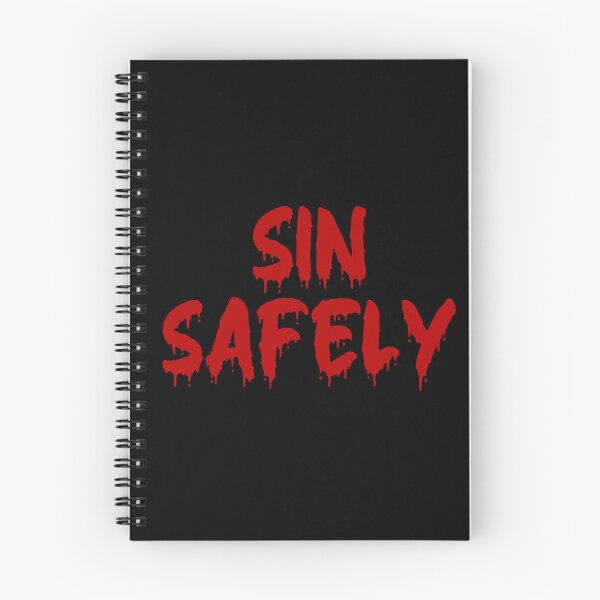 Item preview, RED ON BLACK SIN SAFELY BLOOD DRIP designed and sold by RomeArtCo.
