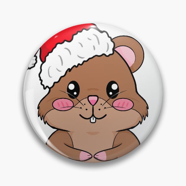 Item preview, Cute Hamster with Santa hat designed and sold by GemduckieArt.
