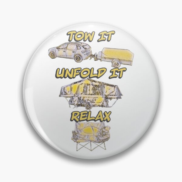 Item preview, Tow it, Unfold it, Relax - Grey and Yellow Folding Caravan 2 designed and sold by BeccaAelishe.