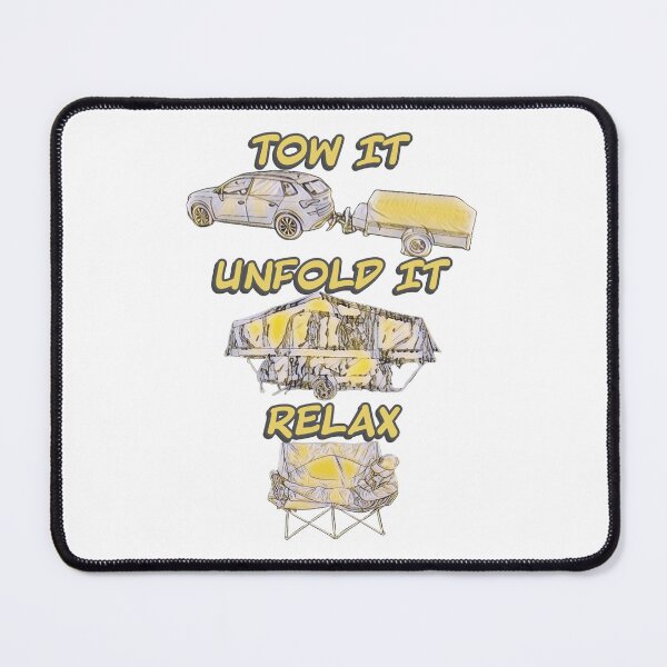 Item preview, Tow it, Unfold it, Relax - Grey and Yellow Folding Caravan 2 designed and sold by BeccaAelishe.