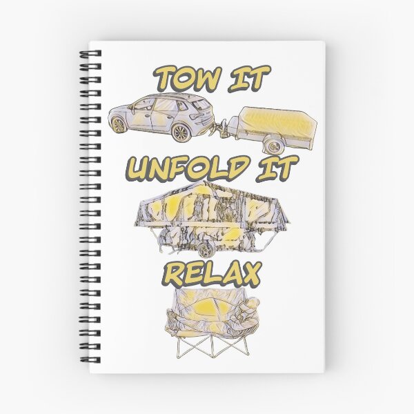 Item preview, Tow it, Unfold it, Relax - Grey and Yellow Folding Caravan 2 designed and sold by BeccaAelishe.