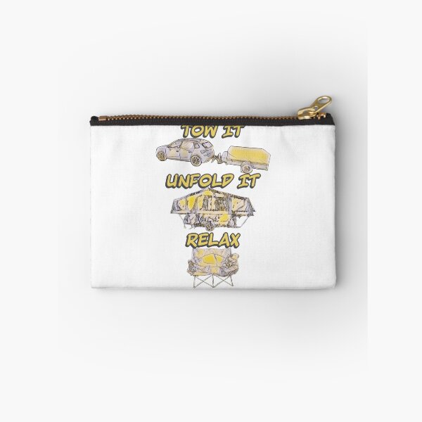Item preview, Tow it, Unfold it, Relax - Grey and Yellow Folding Caravan 2 designed and sold by BeccaAelishe.