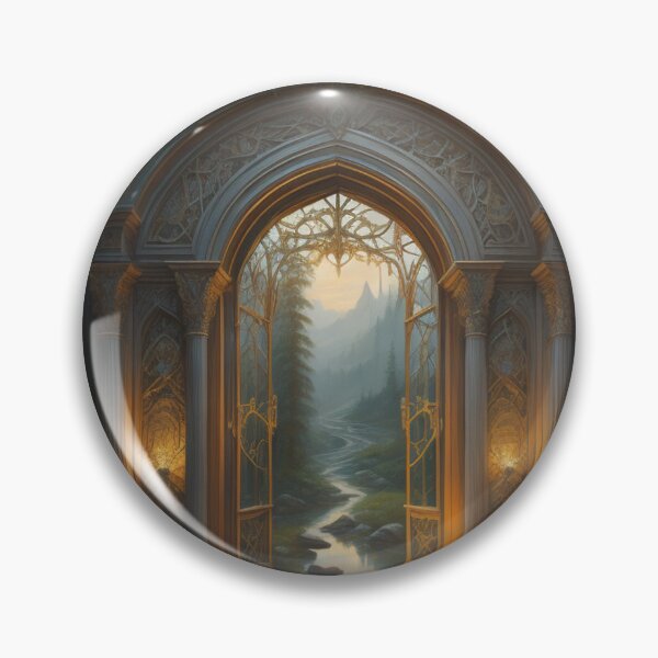 Item preview, Enchanted Forest Gateway Serene Stream & Majestic Mountains designed and sold by EnchantedVista.