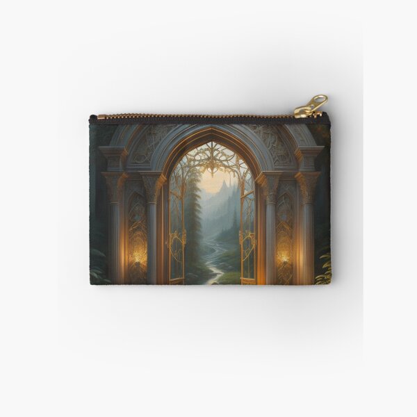 Item preview, Enchanted Forest Gateway Serene Stream & Majestic Mountains designed and sold by EnchantedVista.