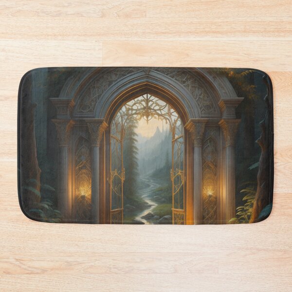 Item preview, Enchanted Forest Gateway Serene Stream & Majestic Mountains designed and sold by EnchantedVista.