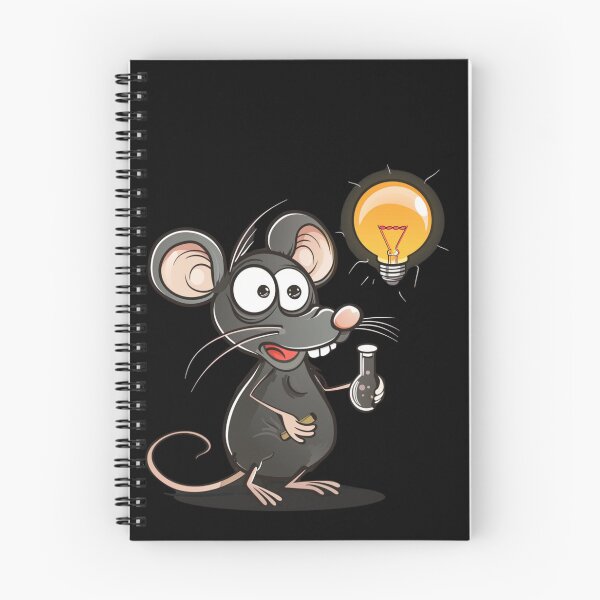 Item preview, Smart Mouse with Light Bulb Idea Whimsical Cartoon Design designed and sold by ArtFeverShop.