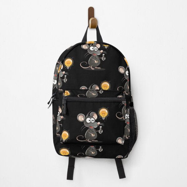 Item preview, Smart Mouse with Light Bulb Idea Whimsical Cartoon Design designed and sold by ArtFeverShop.