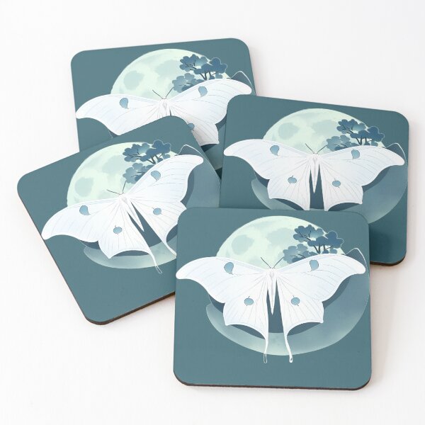Item preview, Luna moth and the Moon designed and sold by Invisible-Cult.