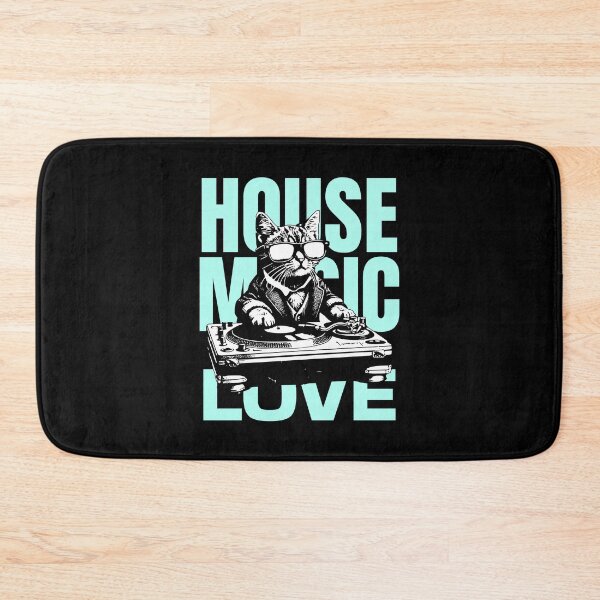 Item preview, HOUSE MUSIC  - Love Cat Decks (light blue)  designed and sold by Discothreadz.