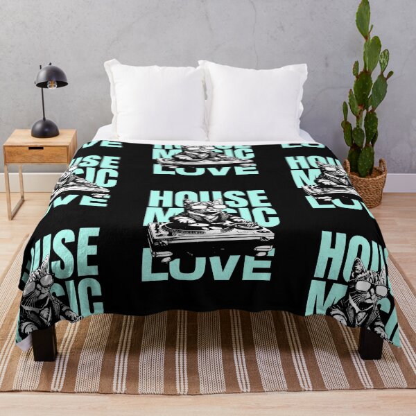 Item preview, HOUSE MUSIC  - Love Cat Decks (light blue)  designed and sold by Discothreadz.