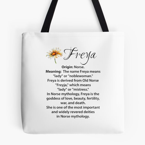 Artikelvorschau, Bedeutung des Namens Freya entworfen und verkauft von OCNau.