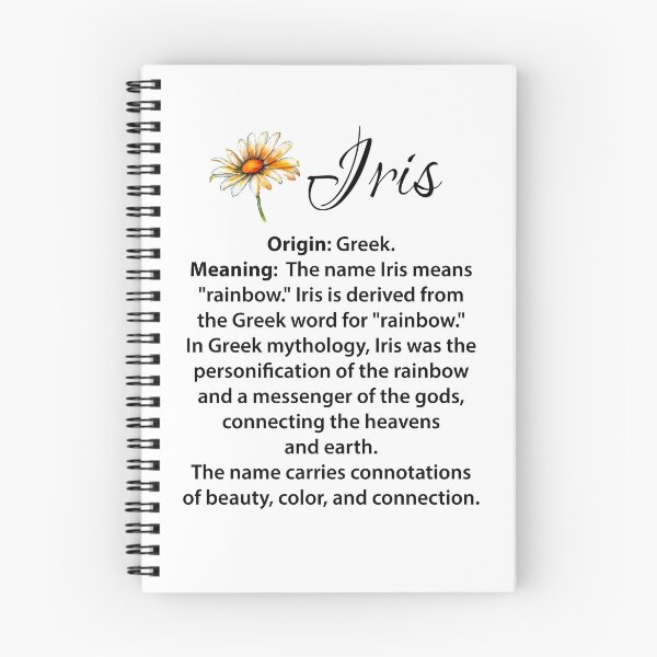 Artikelvorschau, Bedeutung des Namens Iris entworfen und verkauft von OCNau.