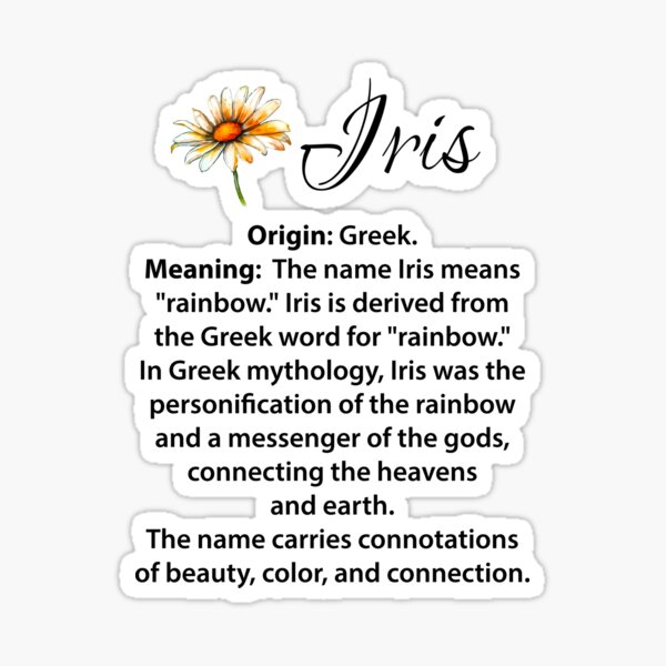 Aperçu de l'œuvre Nom signifiant Iris créée et vendue par OCNau.