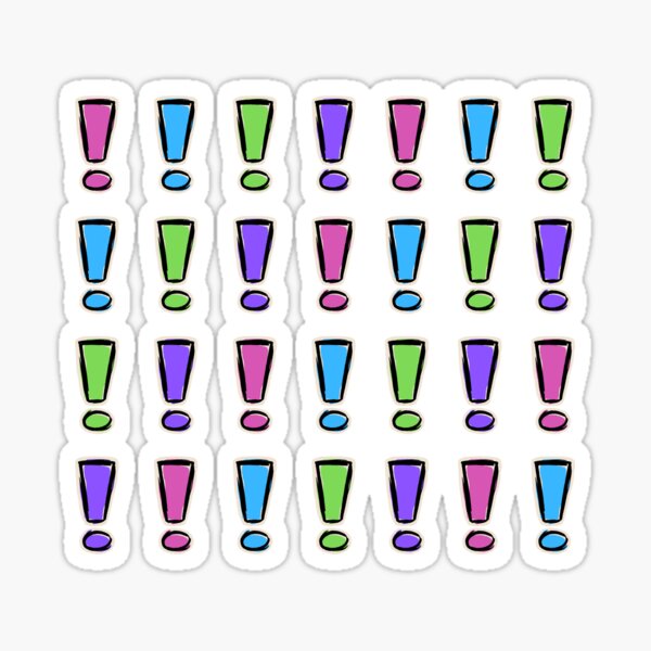 Item preview, exclamation mark colorful pack designed and sold by gammye.