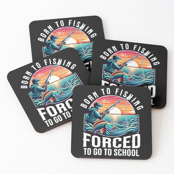 Item preview, Born to Fish, Forced to Go to School - Retro Sunset Fishing Design designed and sold by Opheli-awould.