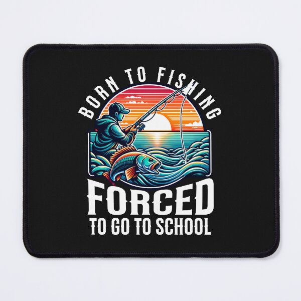 Item preview, Born to Fish, Forced to Go to School - Retro Sunset Fishing Design designed and sold by Opheli-awould.