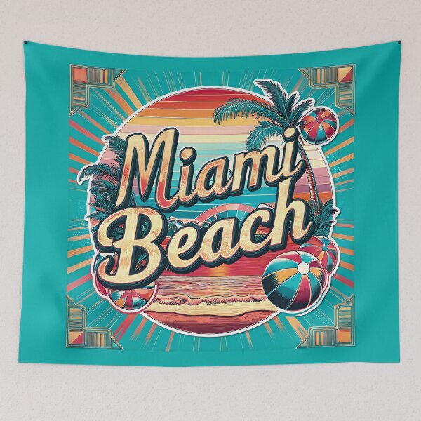 Item preview, Classic Vintage Miami Beach Florida Logo designed and sold by TheArtOfPat.