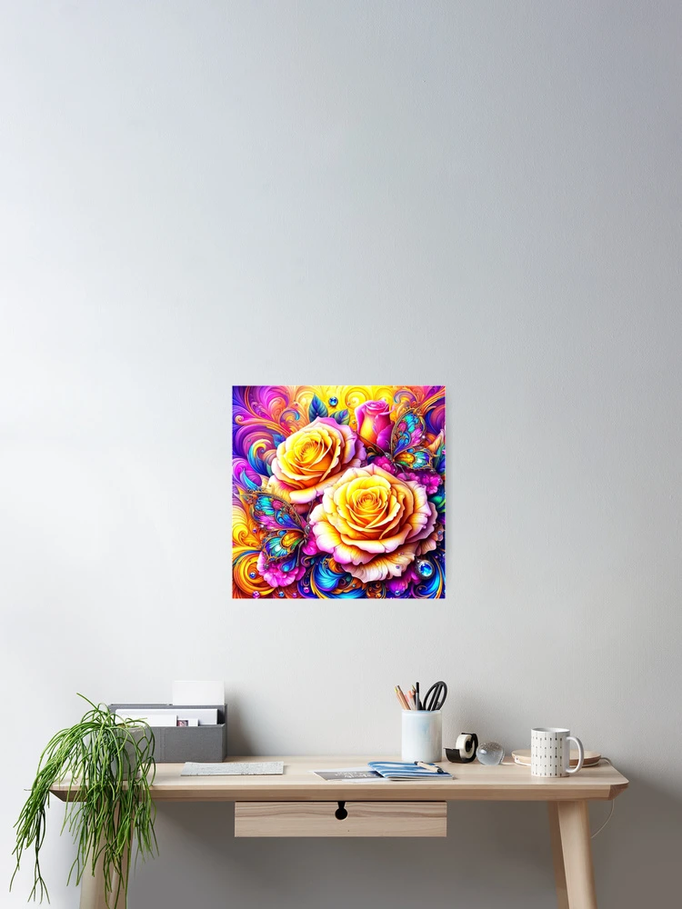 Thumbnail 2 of 3, Poster, Radiant Roses designed and sold by connie campbell.