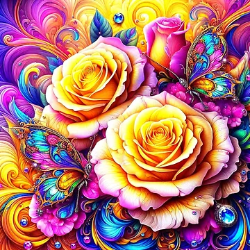 Artwork thumbnail, Radiant Roses by connie campbell