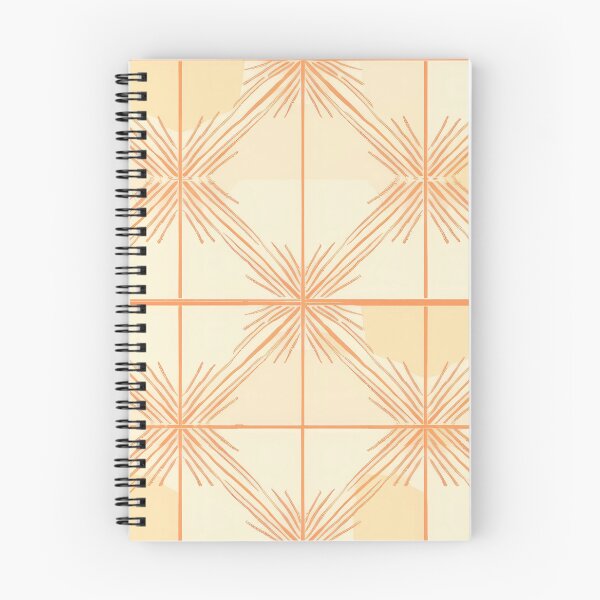 Item preview, Modern orange and cream abstract textile print designed and sold by PrettyPinkSkies.