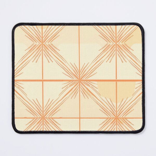 Item preview, Modern orange and cream abstract textile print designed and sold by PrettyPinkSkies.