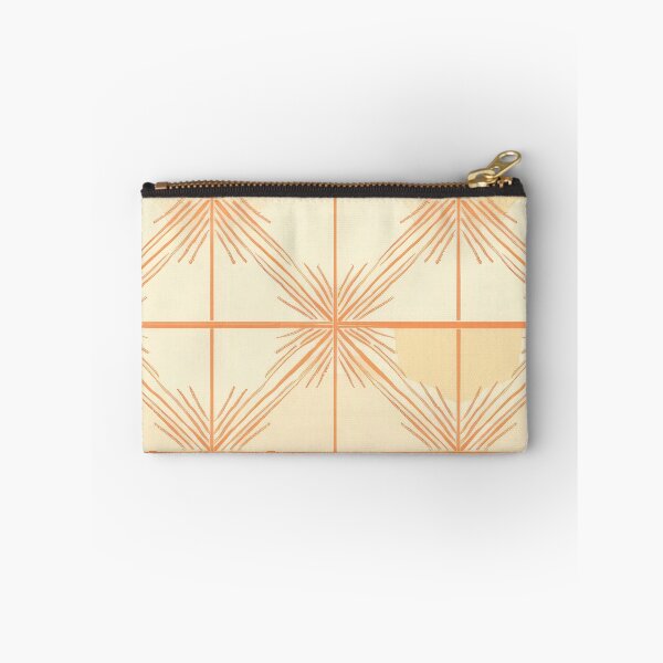 Item preview, Modern orange and cream abstract textile print designed and sold by PrettyPinkSkies.