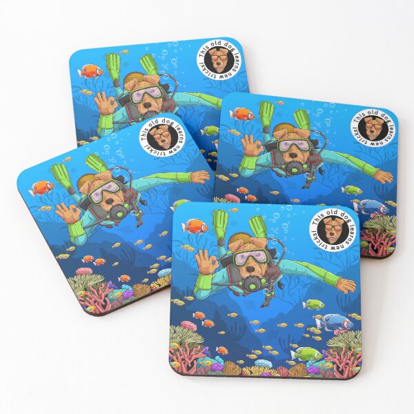 Item preview, This old dog learns to scuba designed and sold by US3Ink.