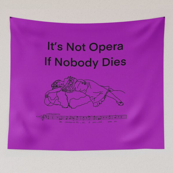 Item preview, Not Opera 1 black writing designed and sold by ClaireBillson.