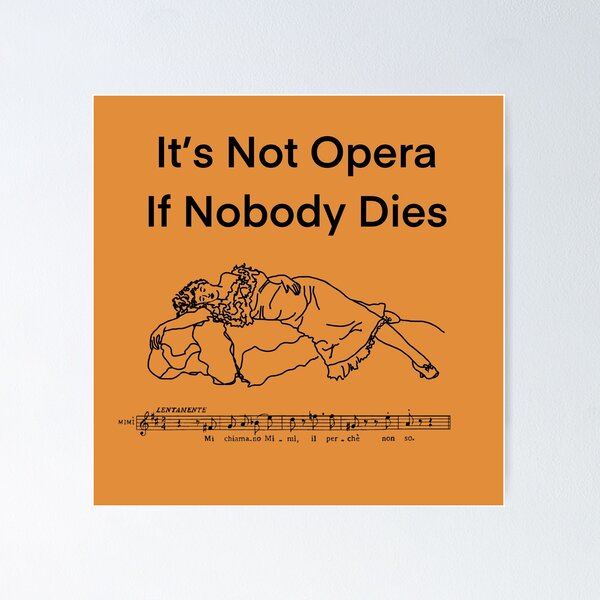 Item preview, Not Opera 1 black writing designed and sold by ClaireBillson.