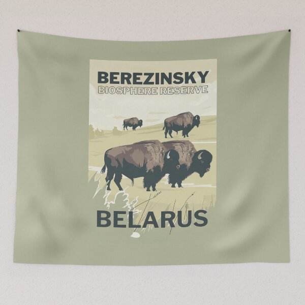 Item preview, A Vintage Travel Illustration of the Berezinsky Biosphere Reserve - Belarus  designed and sold by GoodOldVintage.