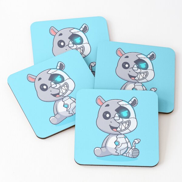 Item preview, Cute Rhino Robot Cyborg Cartoon Vector Icon - Adorable Animal and Technology Illustration designed and sold by hjian8219.