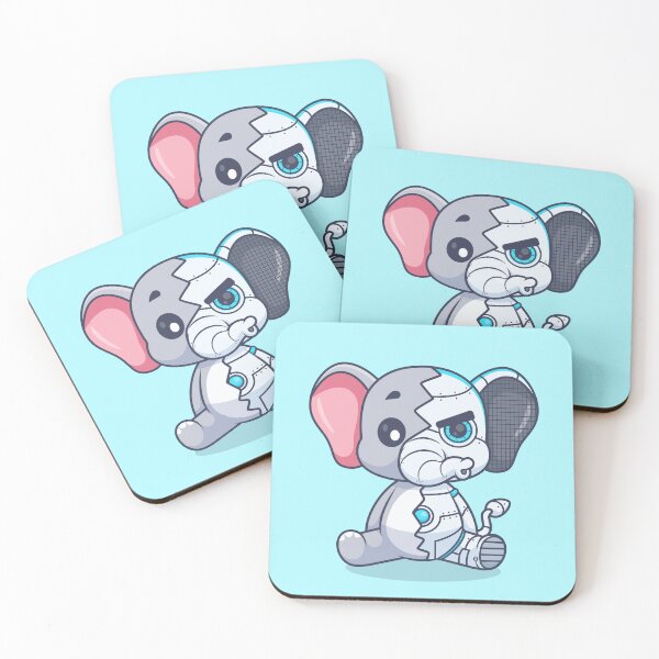 Item preview, Cute Elephant Robot Cyborg Cartoon Vector Icon - Adorable Animal and Technology Illustration designed and sold by hjian8219.